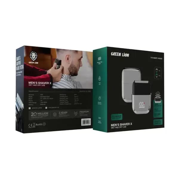 ریش تراش و ماشین اصلاح بدن مردانه ضد آب گرین لاین مدل Green Lion Men’s Shaver X GNMEN45SHV — تصویر ۶