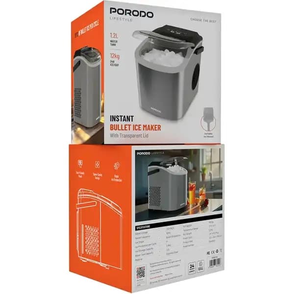 یخ ساز ۱.۲ لیتر پرودو مدل Porodo Instant Bullet Ice Maker PDHZB12SL — تصویر ۵