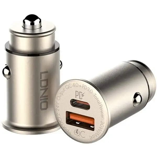 شارژر فندکی 30 وات به همراه کابل تبدیل USB-C الدینیو مدل LDNIO C506 Q
