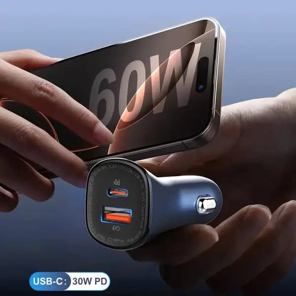 شارژر فندکی 60 وات فست شارژ الدینیو LDNIO C3 — تصویر ۷