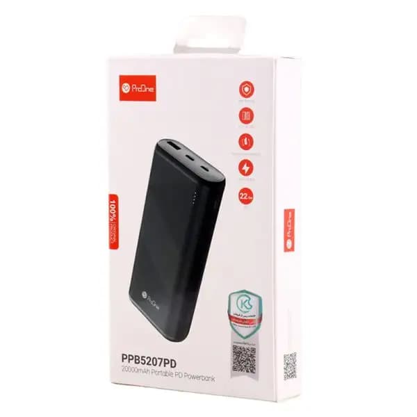 پاوربانک 20000 هزار 22.5 وات پرووان مدل ProOne PPB5207 PD — تصویر ۶