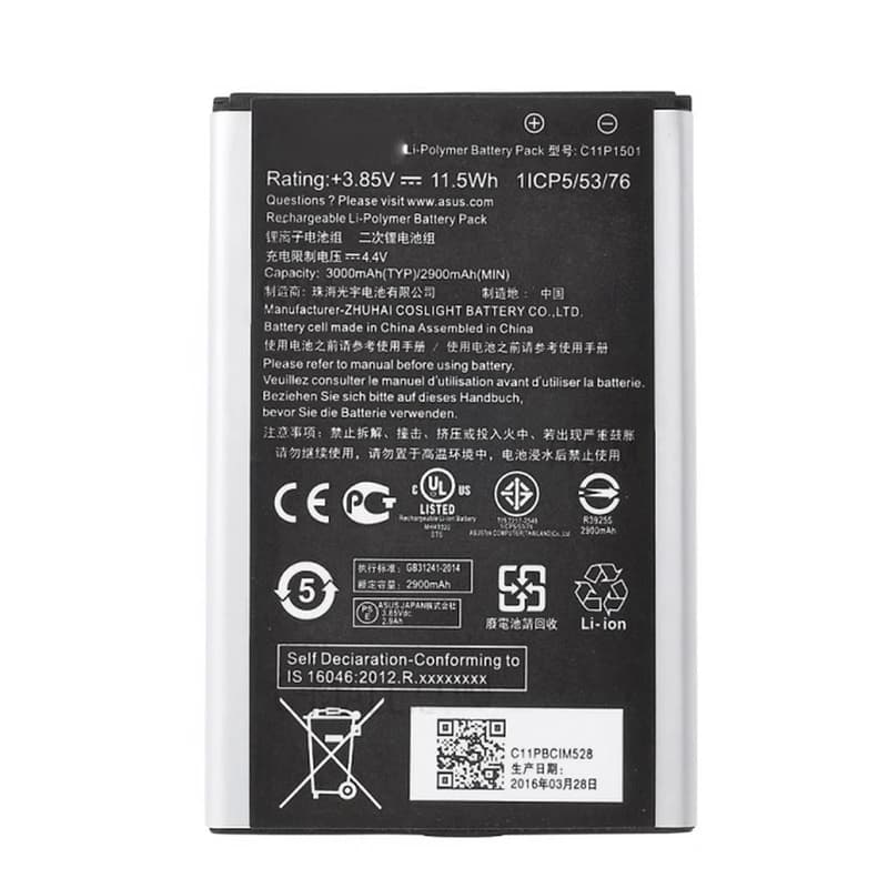 باتری موبایل مدل C11P1501 با ظرفیت 3000mAh مناسب برای گوشی موبایل ایسوس Zenfone 2 Laser