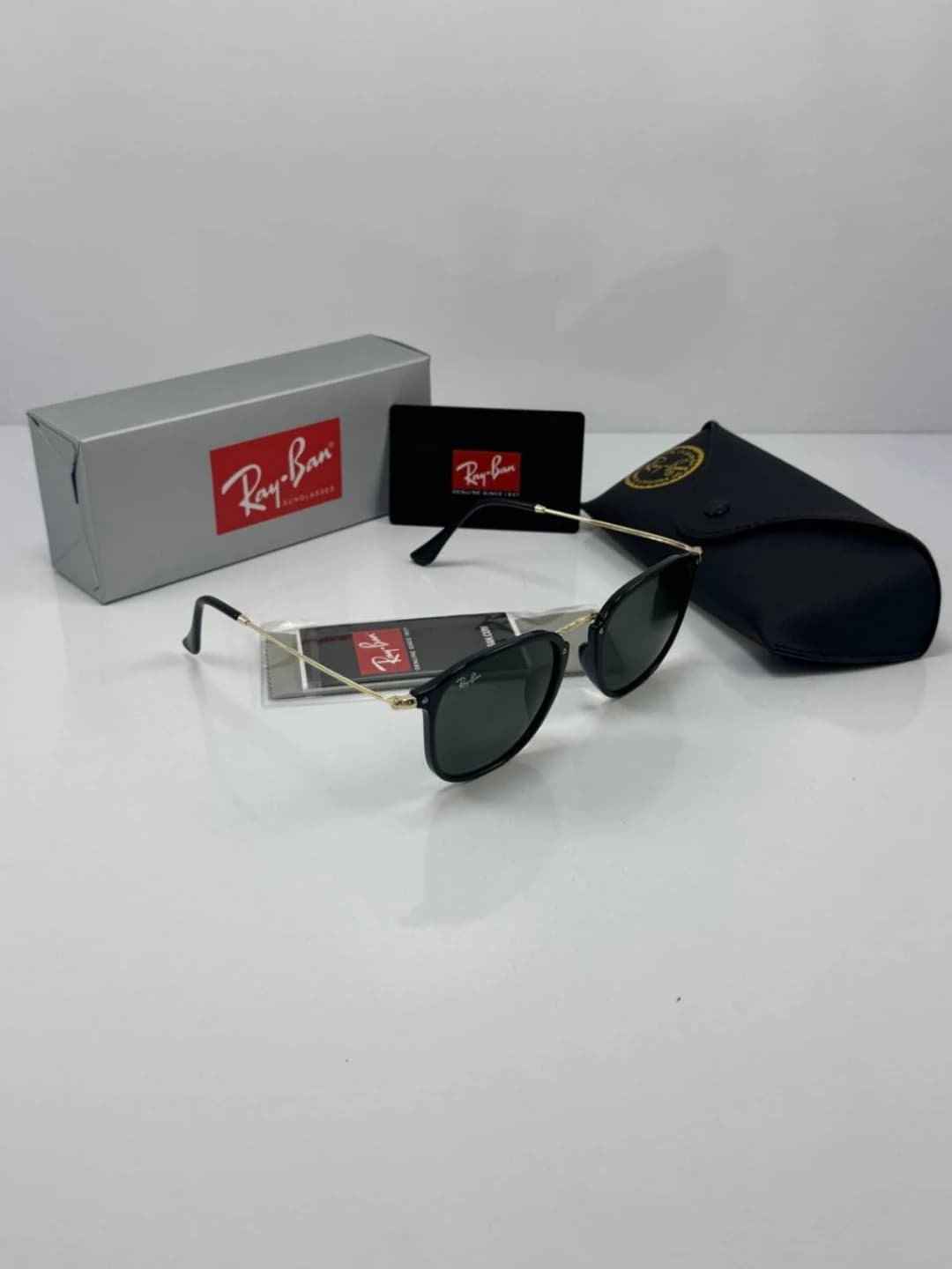 عینک ریبن مشکی طلایی rayban rb-2448 n