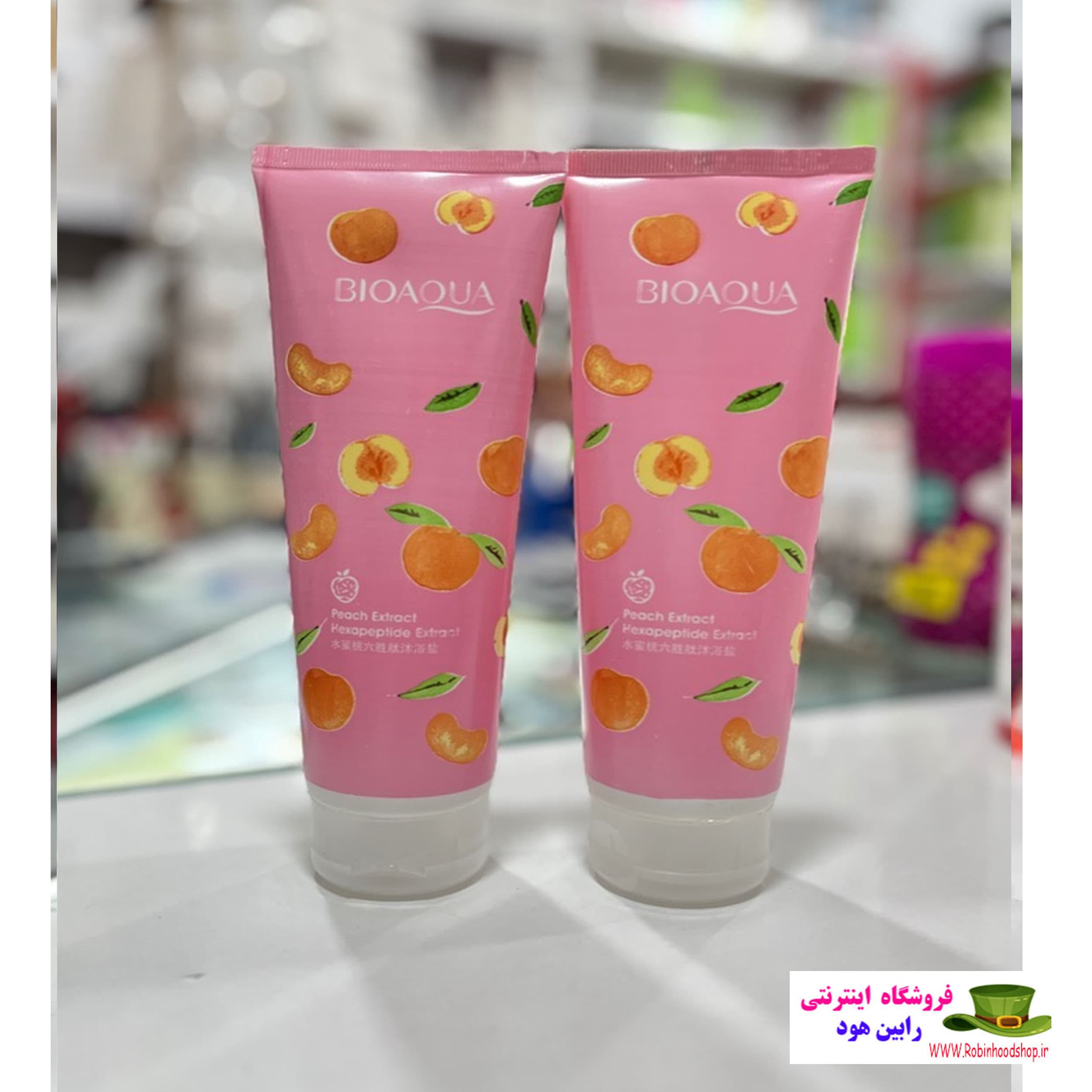 نمک حمام بایو آکوا با رایحه هلو و نعناع حجم 250 میلی‌لیتر