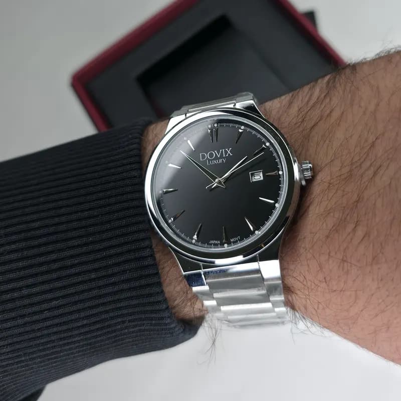 ساعت مچی ست داویکس آلمان اورجینال نقره ای مشکی مدل DV241010 — تصویر ۸