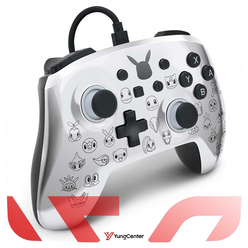 دسته بازی PowerA Enhanced Pikachu Black and Silver برای Nintendo Switch — تصویر ۲