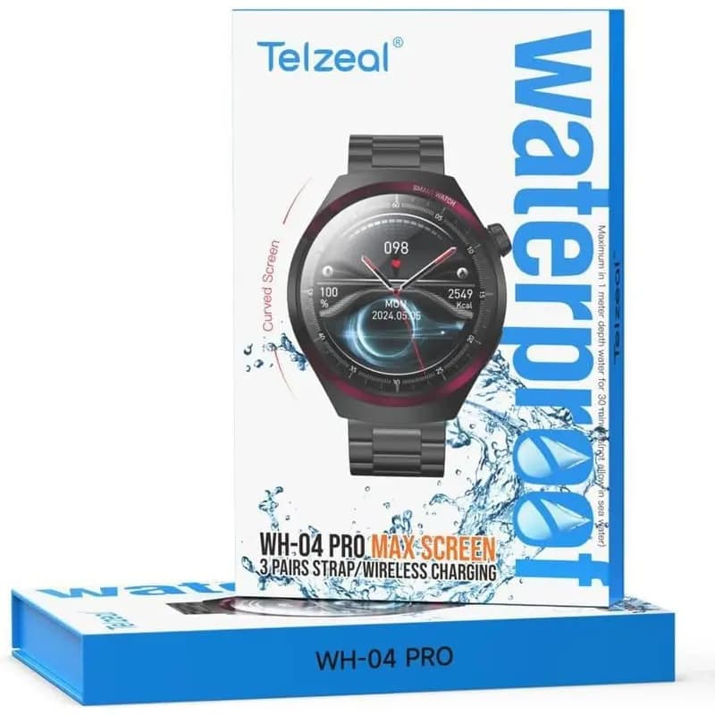 ساعت هوشمند تلزیل اورجینال Telzeal WH-04 pro max screen (دارای 3 عدد بند) + گارانتی طلایی — تصویر ۲