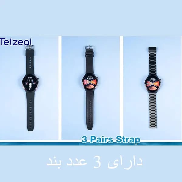 ساعت هوشمند تلزیل اورجینال Telzeal WH-04 pro max screen (دارای 3 عدد بند) + گارانتی طلایی — تصویر ۶