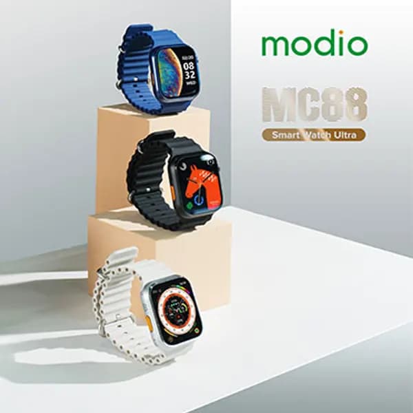 ساعت هوشمند برند مودیو اورجینال مدل MC88 سایز 36 میلی‌متر (دارای 3 عدد بند) + گارانتی طلایی — تصویر ۳