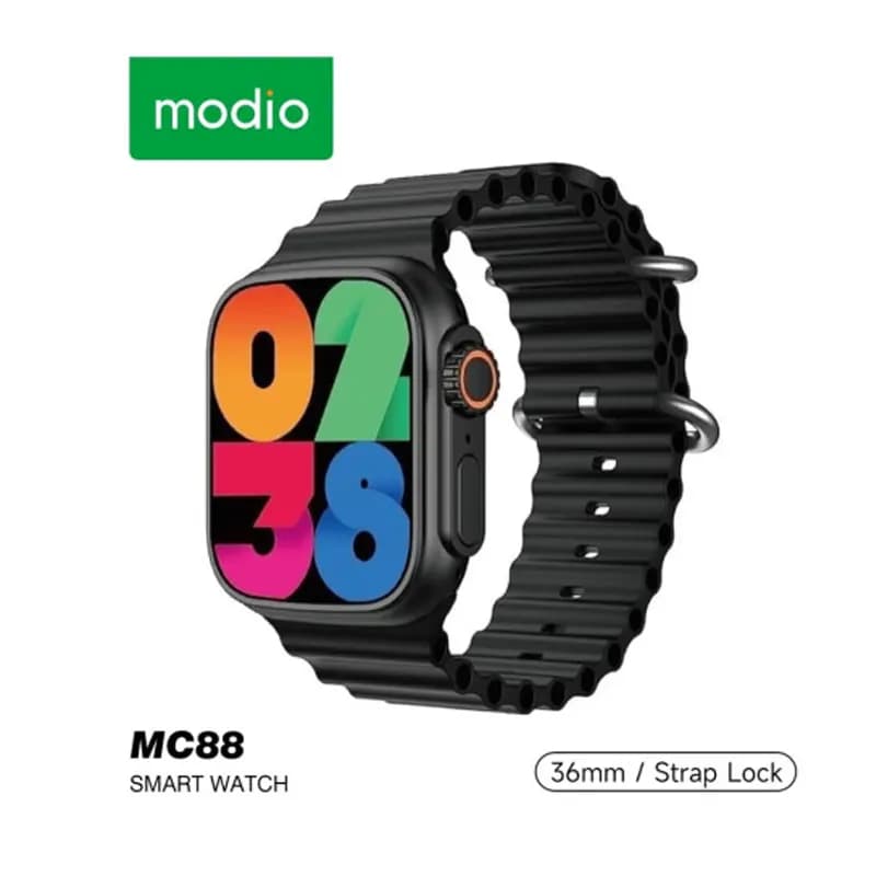 ساعت هوشمند برند مودیو اورجینال مدل MC88 سایز 36 میلیمتر (دارای 3 عدد بند) + گارانتی طلایی