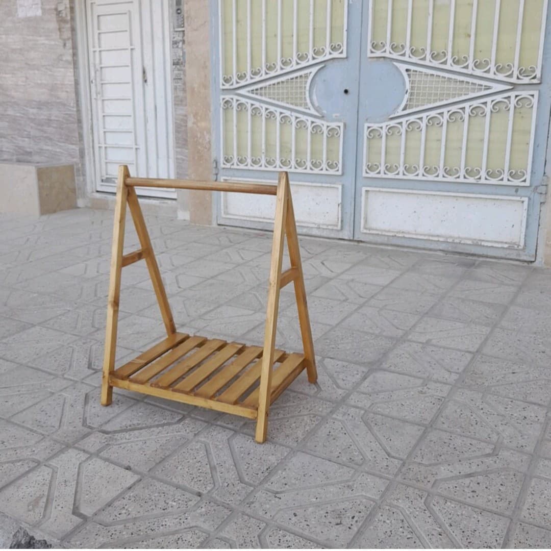 رگال لباس جا لباسی چوبی ارسال با تیپاکس و دکوبازار مدل 766023 — تصویر ۳