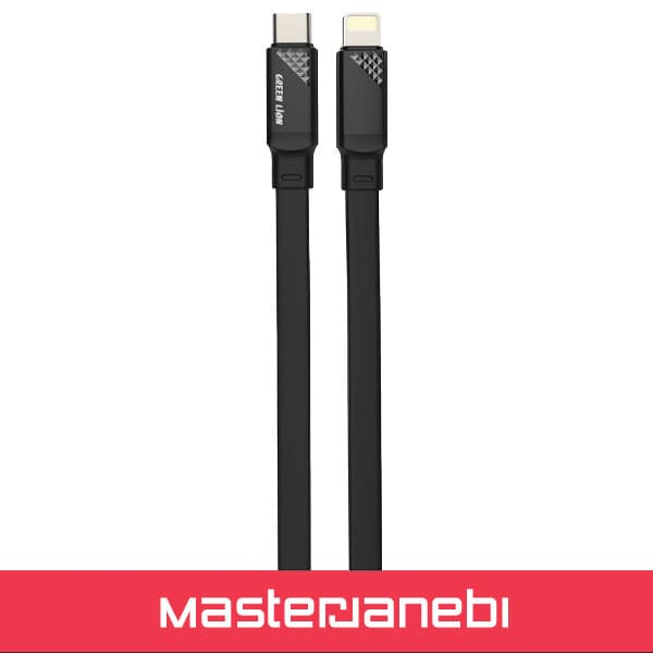 کابل تبدیل USB-A به لایتنینگ گرین لاین Green Lion Silicone USB-C to Lightning TPE Cable GNTPE1MA2LBK