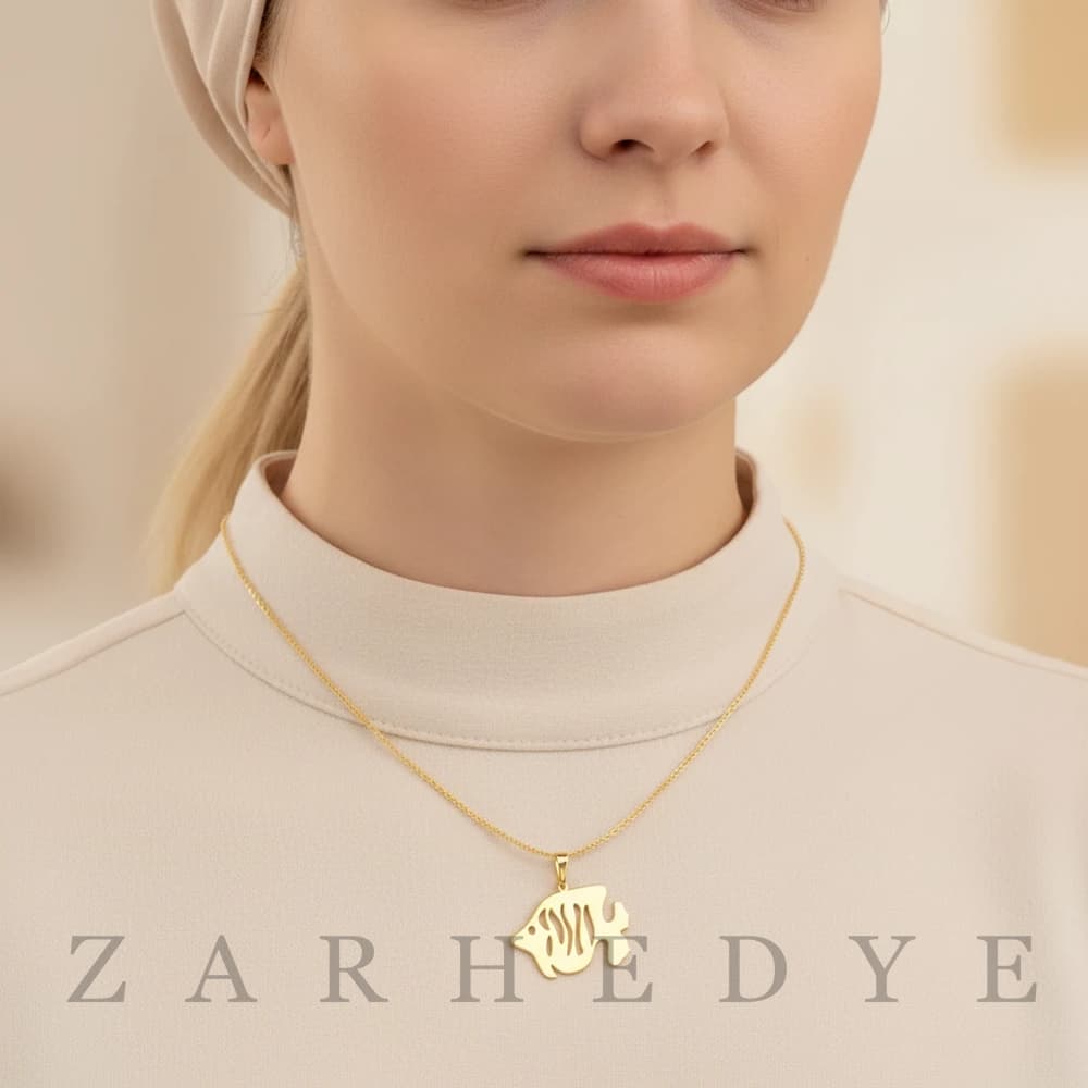 آویز طلا ماهی کد 01 — تصویر ۲