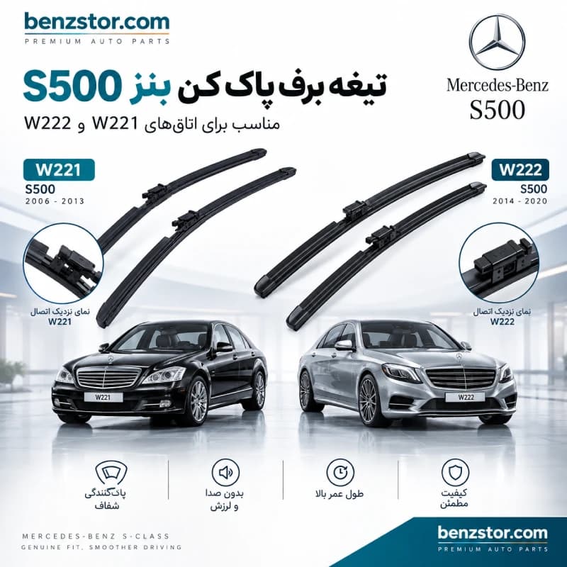تیغه برف پاک کن بنز S500 — تصویر ۴