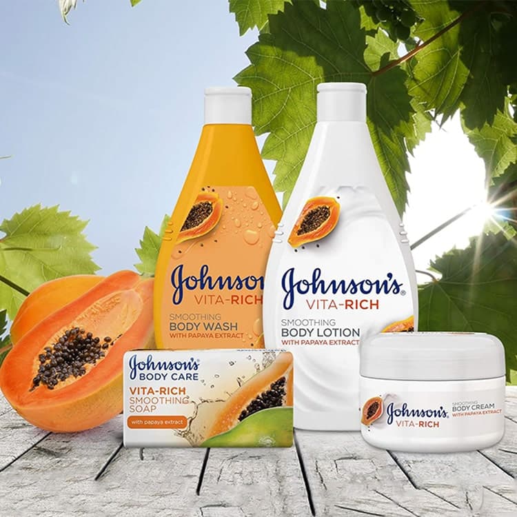 شامپو بدن جانسون johnsons عصاره پاپایا 750 میل — تصویر ۲