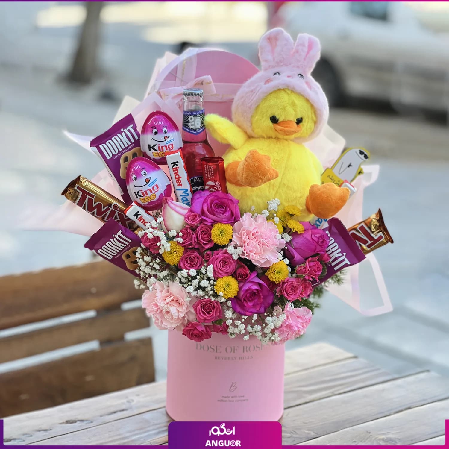 باکس شکلات و عروسک قلب ولنتاین