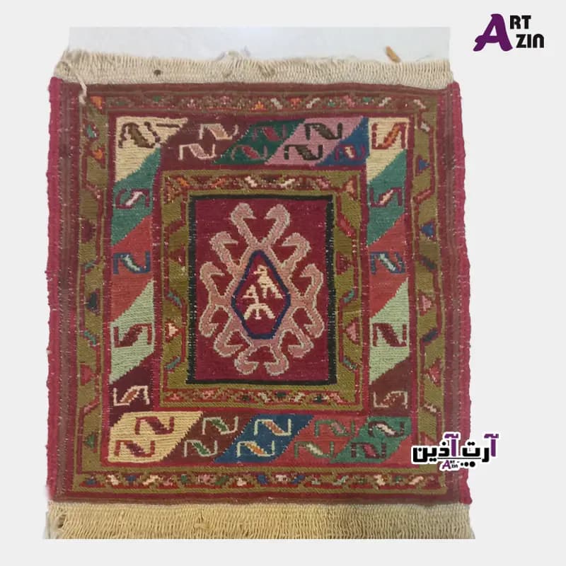 گلیم دستباف کوچک ورنی سنتی 30*30 سانتی کد: 48 – 500
