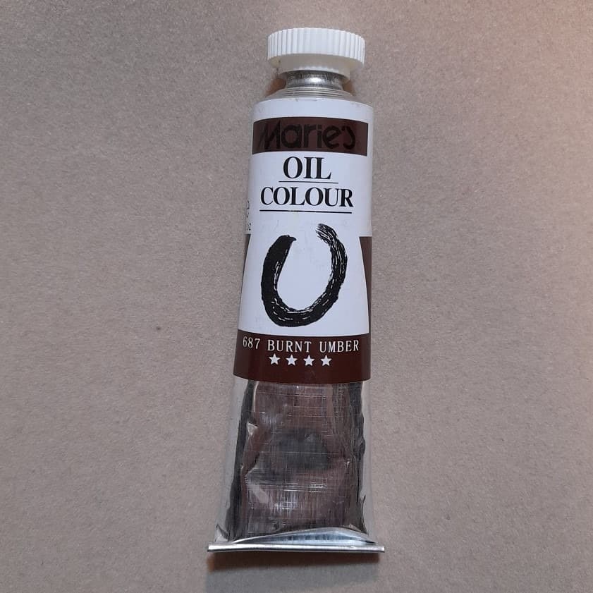 رنگ روغن تک رنگ 50 میل ماریس شماره 687 رنگ burnt umber