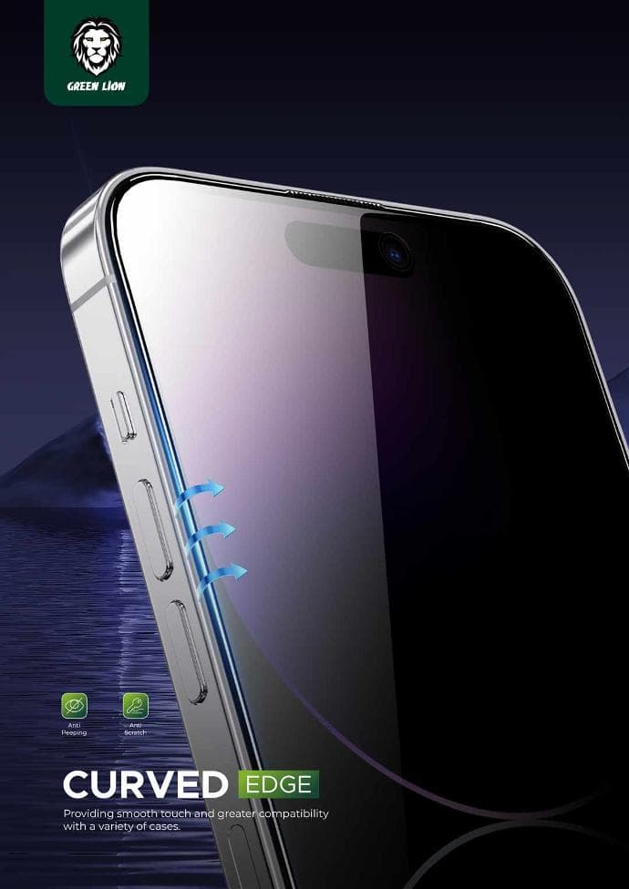 گلس گرین لاین پرایویسی برای iphone 18 promax مدل steve privacy — تصویر ۲