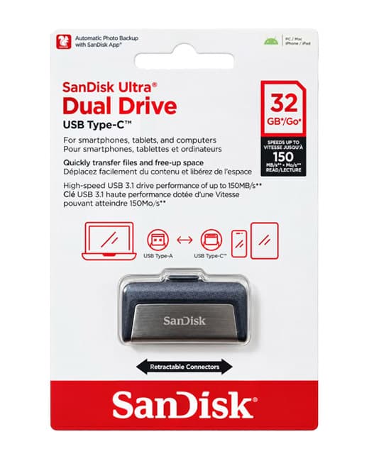 فلش مموری 32 گیگابایت سن دیسک مدل Ultra Drive Drive — تصویر ۲