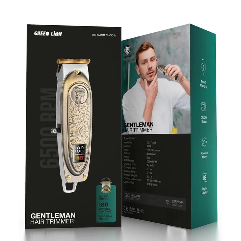 ماشین اصلاح گرین لاین GNNTTRIMGD با موتور 6500 دور و باتری 1200 میلی‌آمپرساعت — تصویر ۳