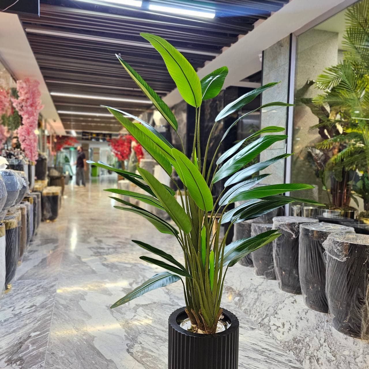 درختچه مصنوعی پرنده بهشتی ۳۰ برگ 160 سانت — تصویر ۲