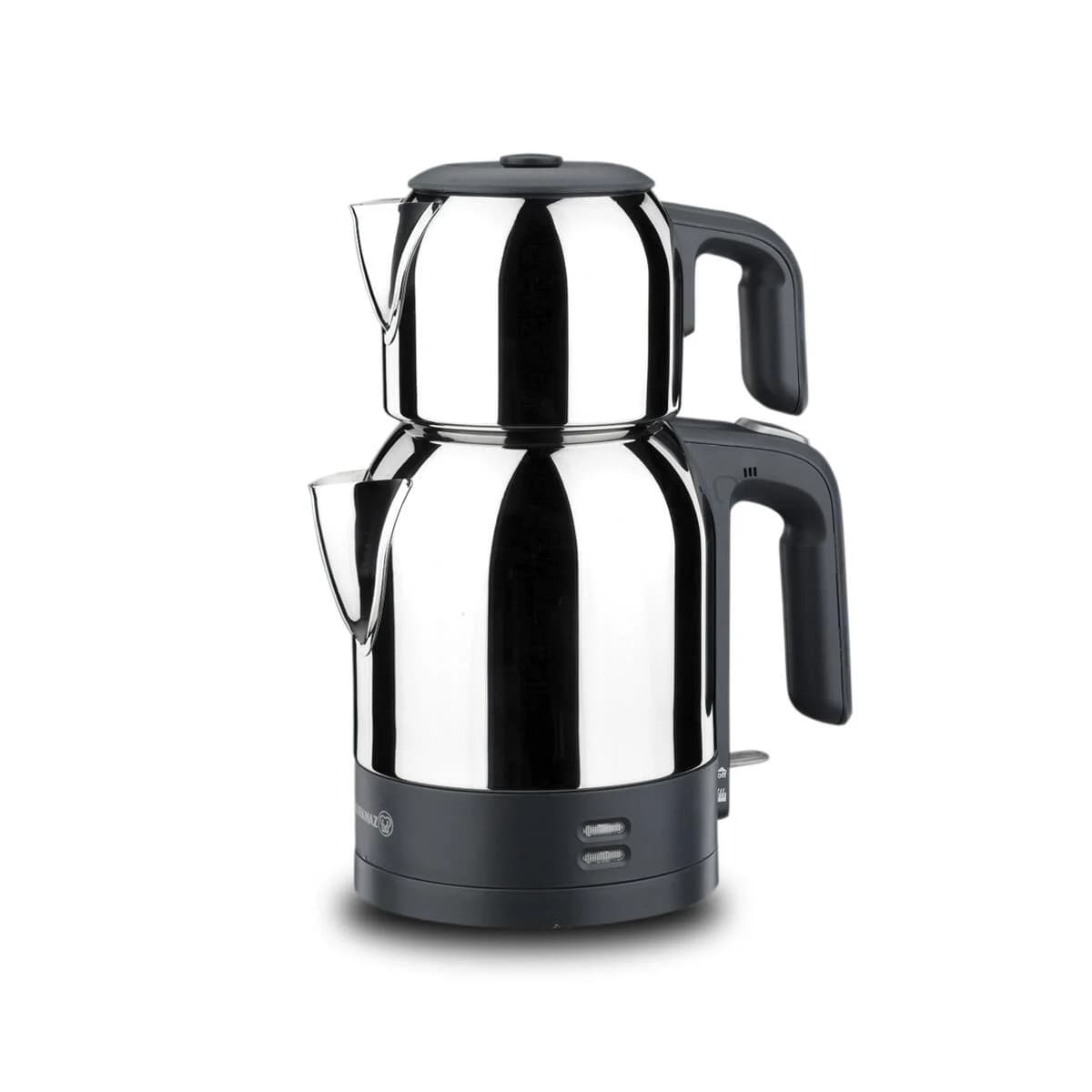 چایساز کرکماز استیل مشکی مدل A359 ا Korkmaz Demkolik Inox/Black Electric Teapot 1.8 lt Model A359