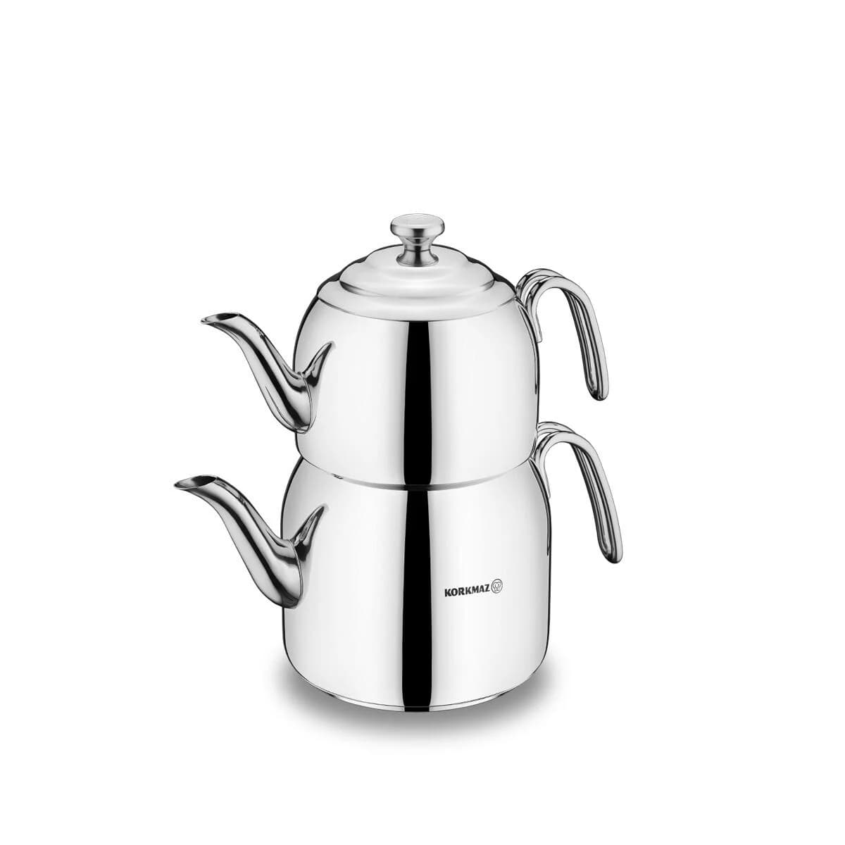 کتری و قوری کرکماز مدل A057 ا Korkmaz Droppa Maxi Teapot Set 2.3 lt