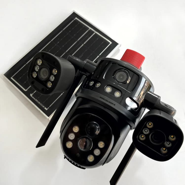 دوربین سیمکارتی چهار لنز سولار چرخشی 16MP — تصویر ۲