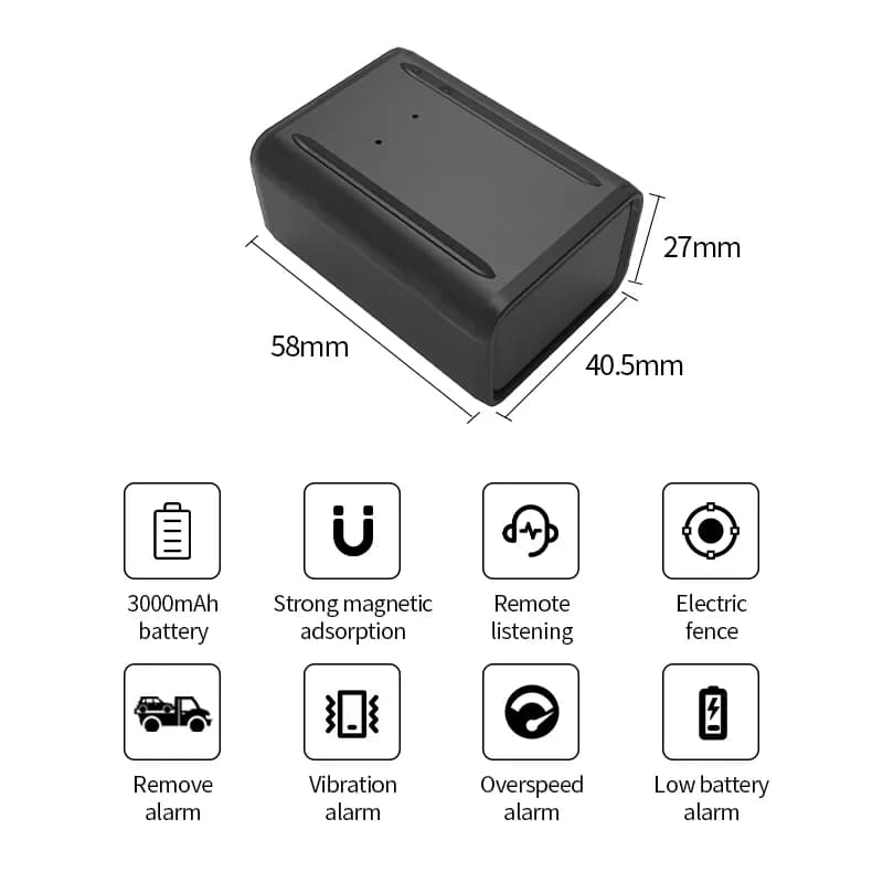 ردیاب آهنربایی 45 روز شارژ میکروفون دار gps مدل G907 — تصویر ۶