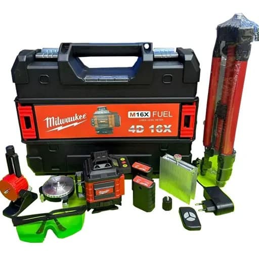 تراز لیزری طرح میلواکی نور سبز 360 درجه 16 لاین 4 بعدی مدل M16x