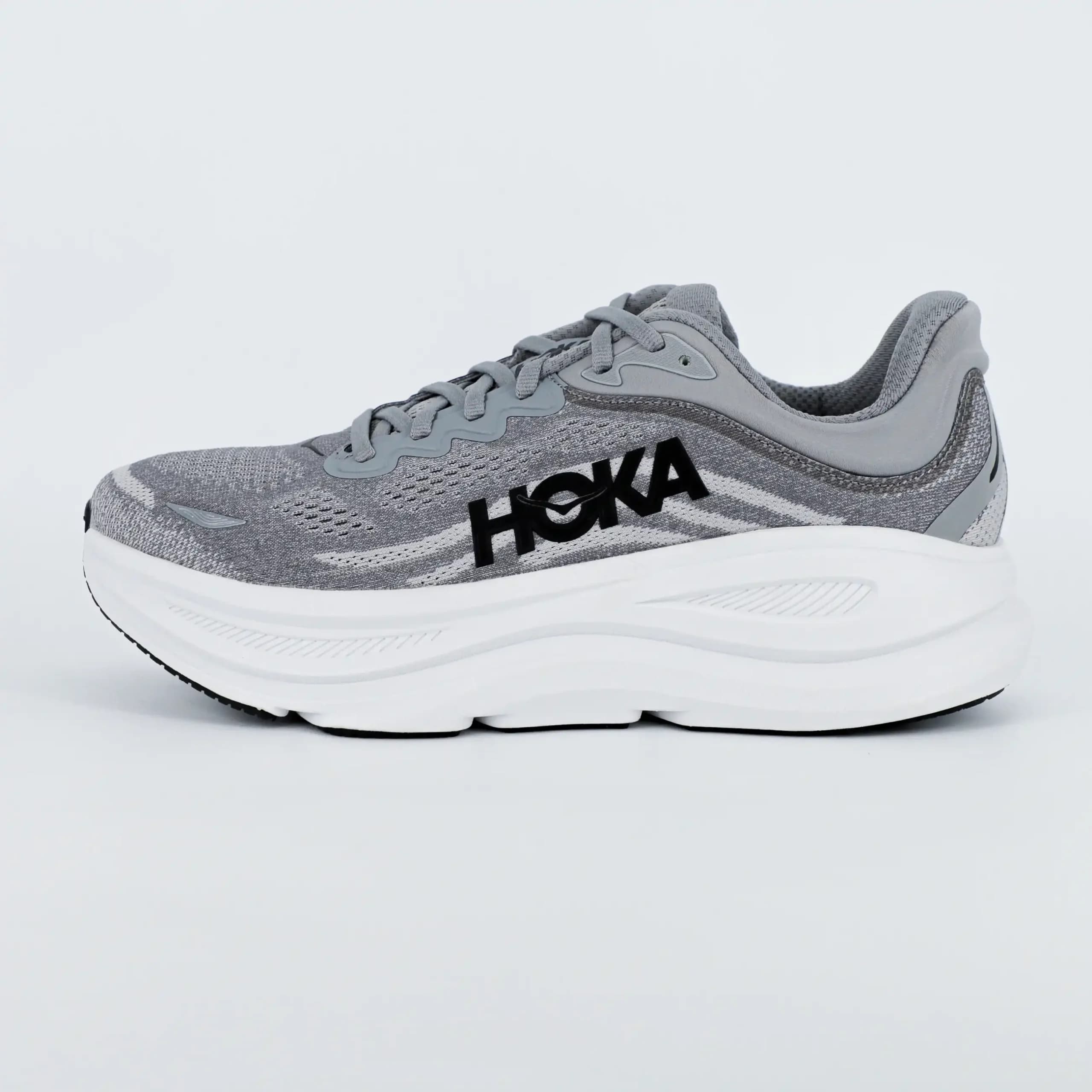 کتونی هوکا هوکا باندی 9 Hoka Bondi مردانه مسترکوالیتی طوسی کد 2424 — تصویر ۳