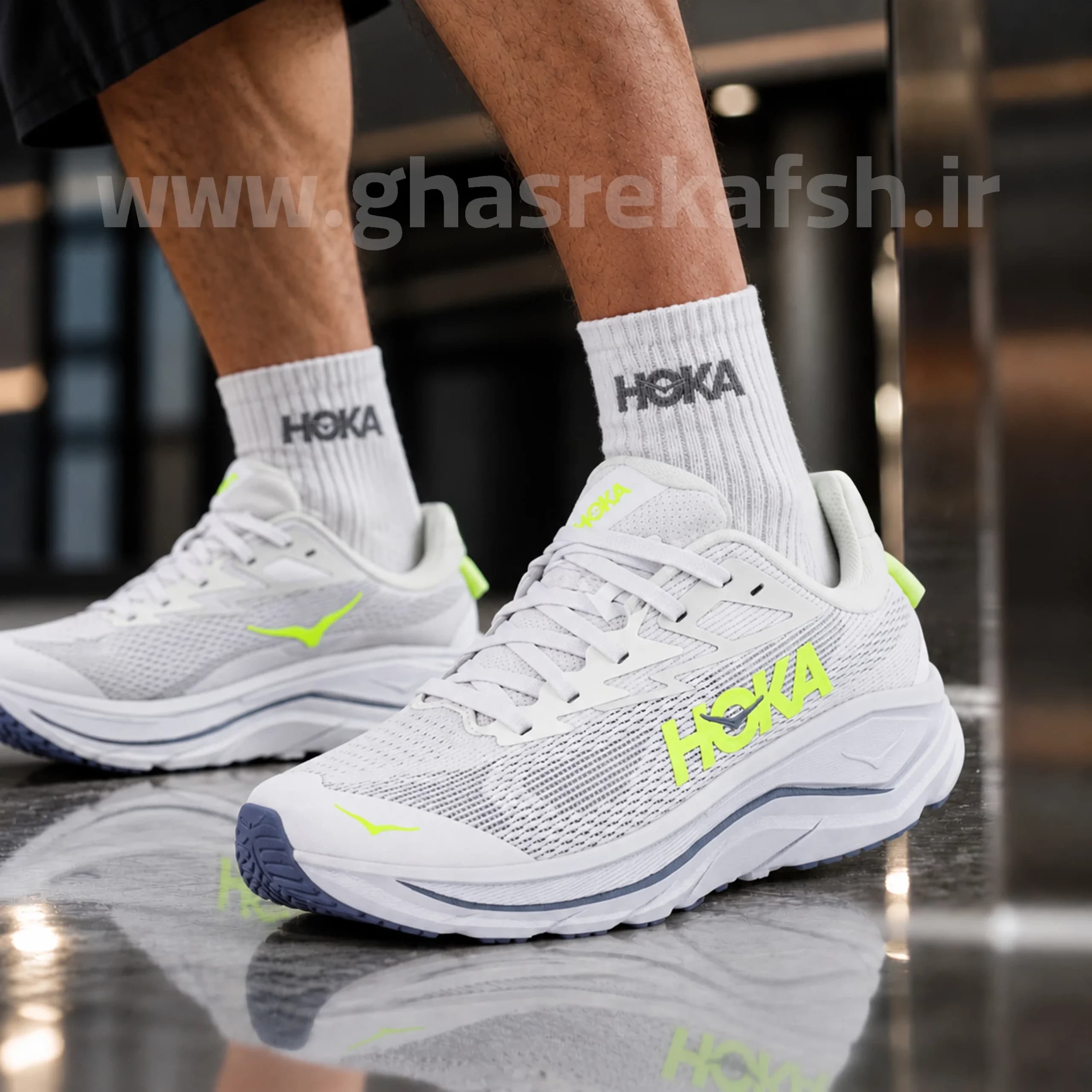کتونی هوکا چلنجر Hoka Challenger 8 مردانه مسترکوالیتی سفید کد 2199