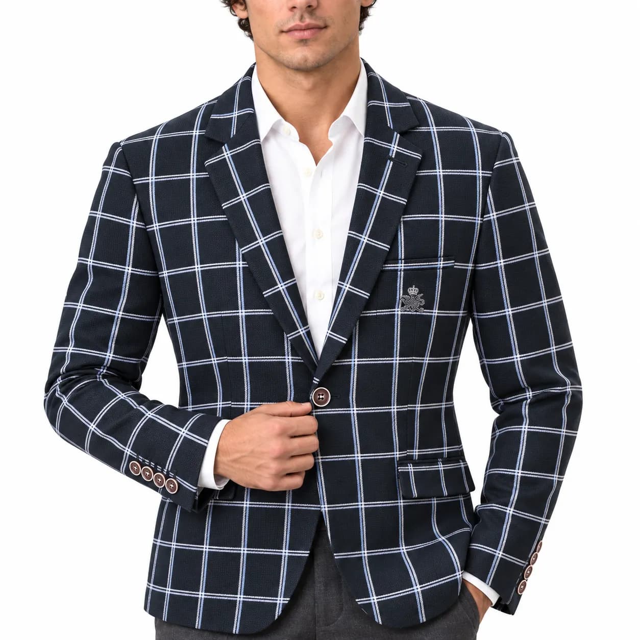 کت تک چهارخانه اسپرت برند KENZO