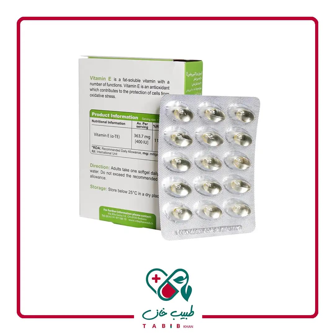 کپسول نرم ژلاتینی ویتامین ای 400 واحد ویواتیون 30 عددی/Viva Tune Vitamine E 400 IU 30 Softgels — تصویر ۲