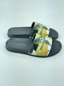 صندل اسلیپر دولچه گابانا dolce & gabbana چرم چاپی طرح دولچه لیمو شیرین — تصویر ۵