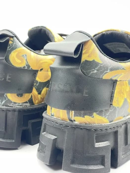ونس ورساچه versace بندی چاپی طرح چاپی ورساچه مشکی طلایی زیره مشکی — تصویر ۵