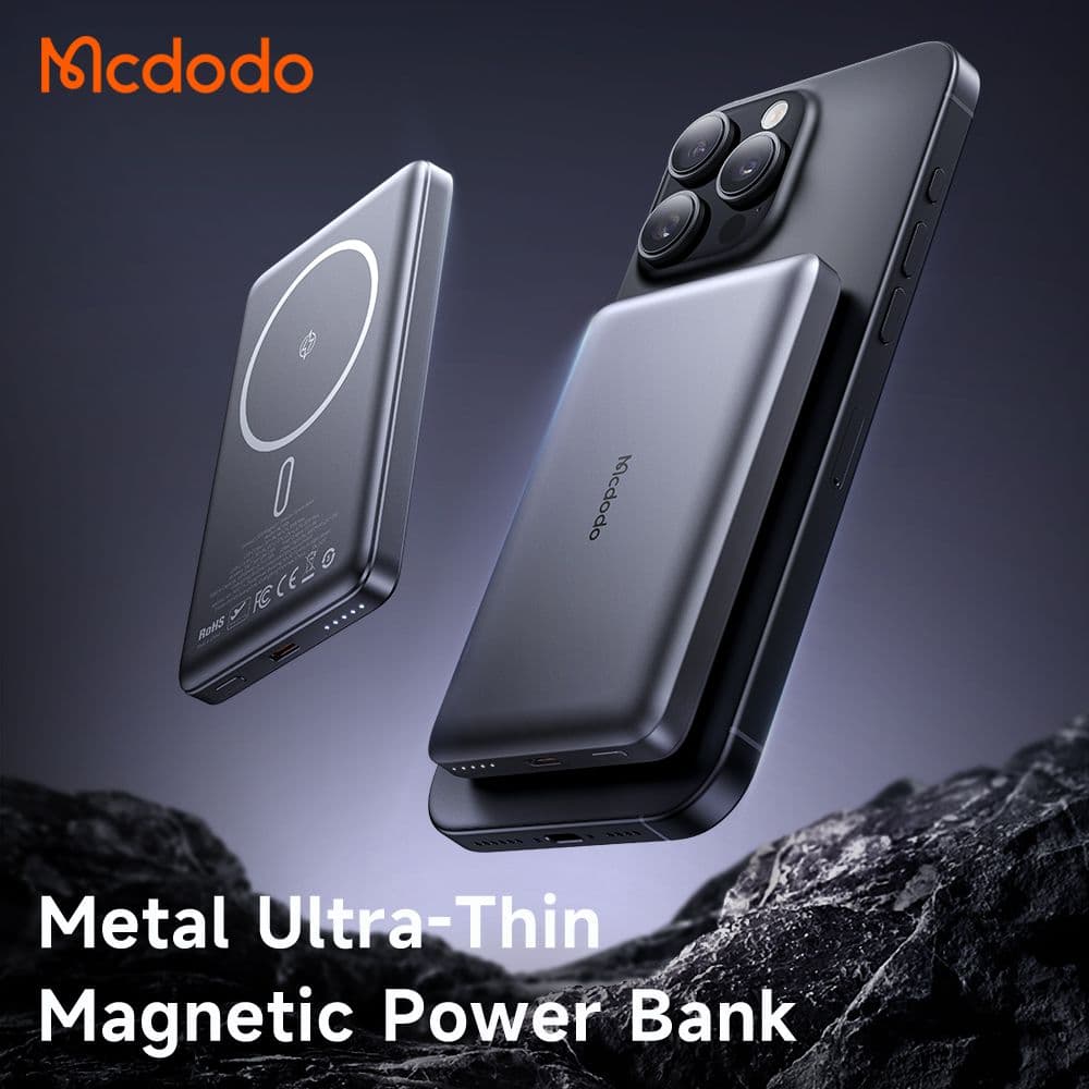 پاوربانک وایرلس مگ سیف 20وات 10000 مک دودو مدل MCDODO MC-465 بهمراه کابل شارژ — تصویر ۲
