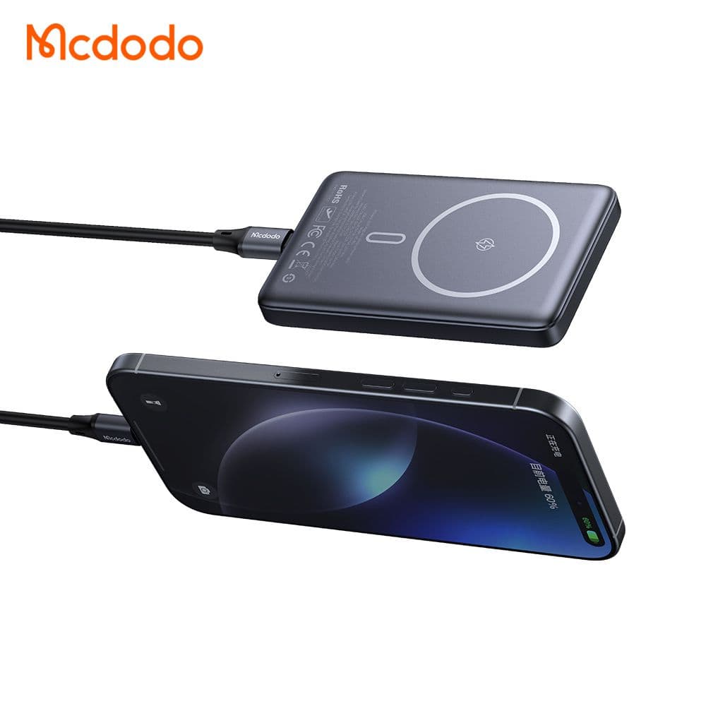 پاوربانک وایرلس مگ سیف 20وات 10000 مک دودو مدل MCDODO MC-465 بهمراه کابل شارژ — تصویر ۸