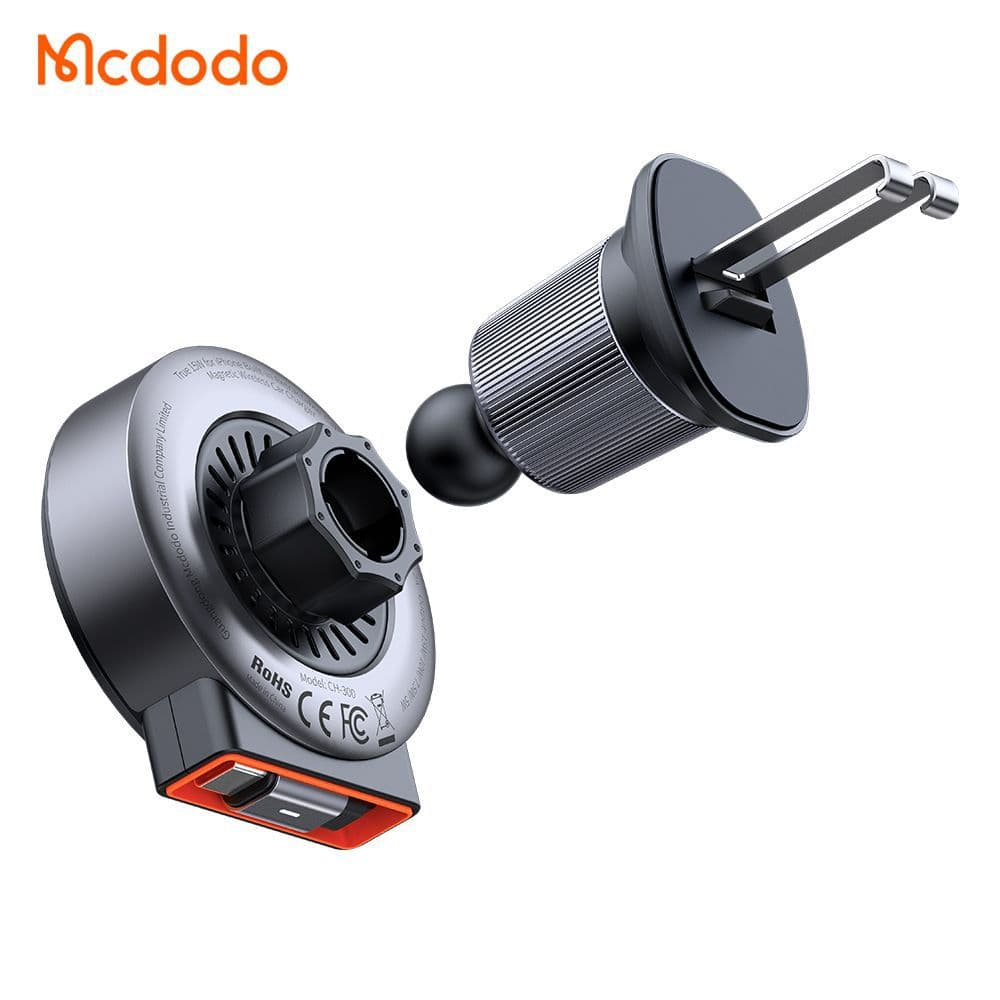 هولدر دریچه کولری وایرلس شارژر 15وات مک دودو مدل MCDODO CH-3000 با کابل جمع شونده — تصویر ۷