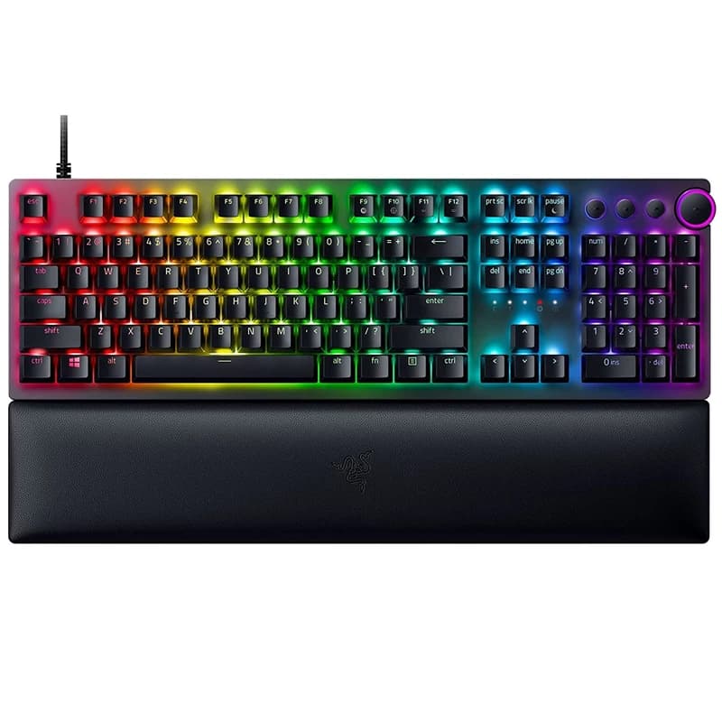 کیبورد مخصوص بازی ریزر مدل (Linear Optical) Huntsman V2 Red Switch
