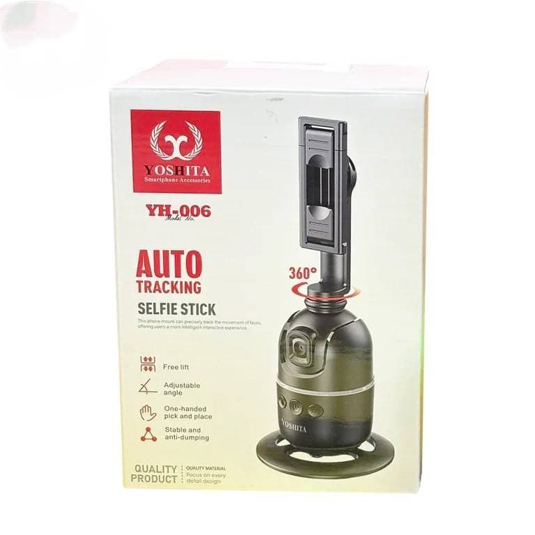 پایه نگهدارنده هوشمند موبایل یوشیتا مدل Yoshita YH-006 با ردیابی چهره و چرخش ۳۶۰ درجه با گارانتی 12 ماهه شرکتی — تصویر ۳