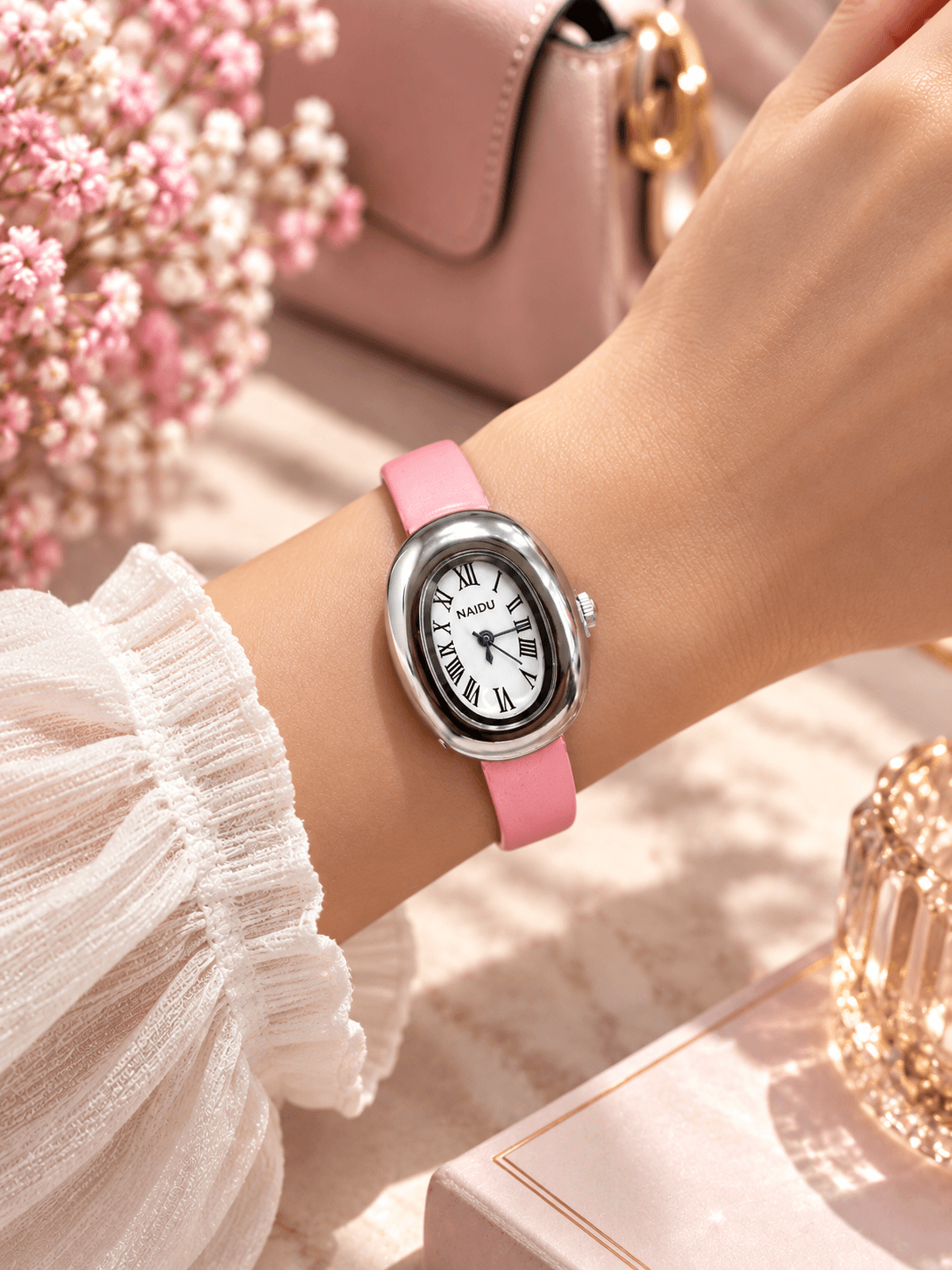 ساعت مچی صورتی NAIDU 🎀⌚