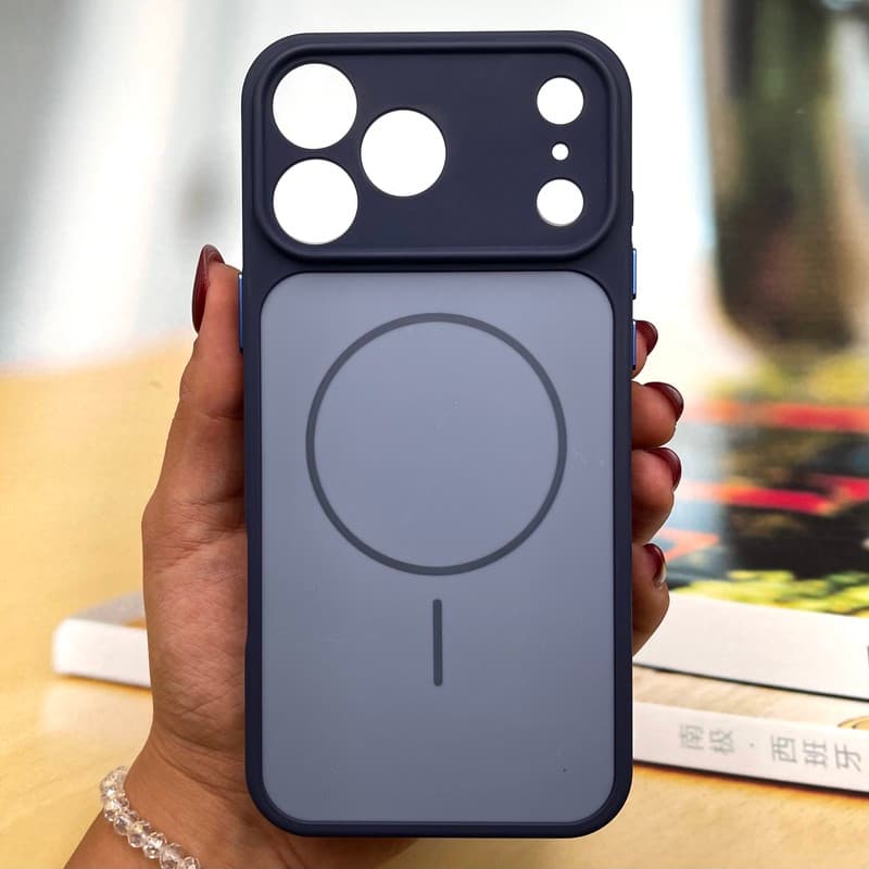 قاب گوشی iPhone 17 Pro Max آیفون سیلیکونی Soft Case پاستلی طرح مگ سیف Magsafe محافظ لنز دار فیلی کد 802984