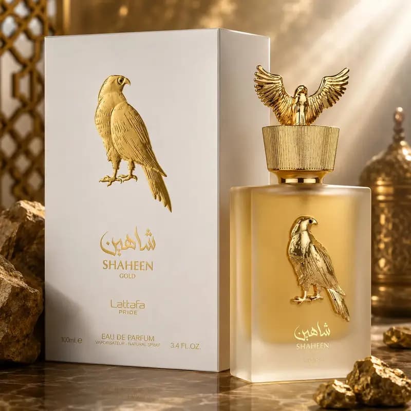 عطر ادکلن لطافه شاهین گلد اصل | Lattafa Perfumes Shaheen Gold — تصویر ۴