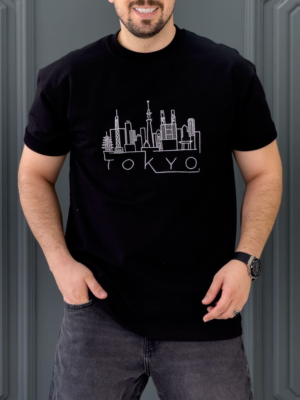 تیشرت 171011 TOKYO مشکی — تصویر ۲