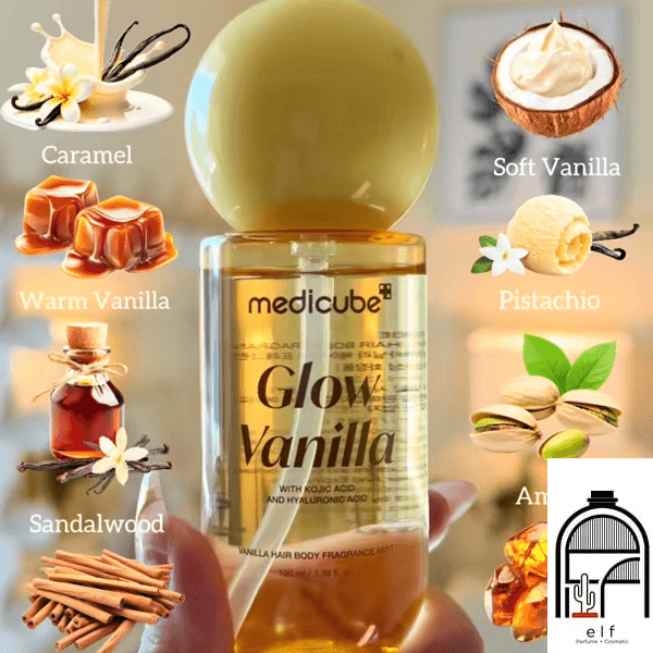 میست خوشبوکننده مو و بدن مدیکوب Medicube Glow Vanilla Hair & Body Fragrance Mist — تصویر ۲