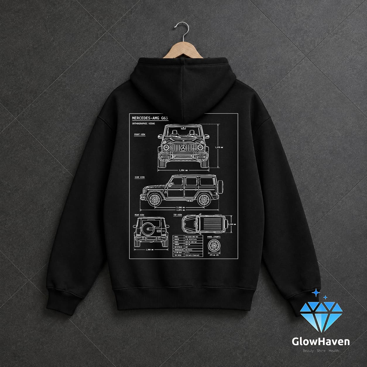 هودی پنبه ترک مچینس G-Class