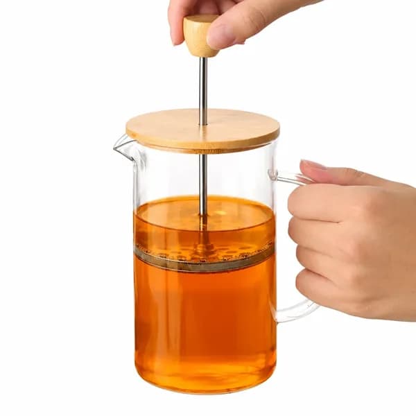 فرنچ پرس پیرکس درب بامبو ۳۵۰ میلی‌لیتر — تصویر ۳