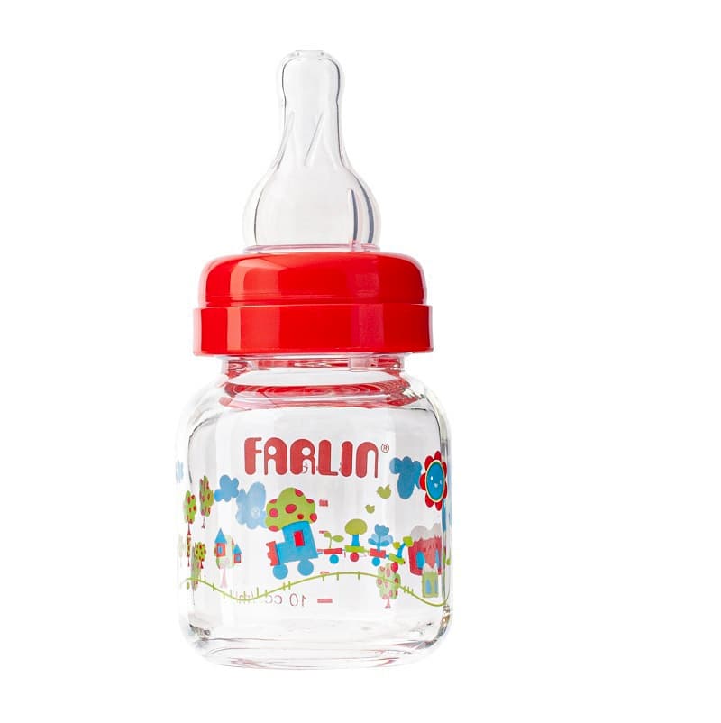 شیشه شیر پیرکس 60 میل فارلین FARLIN رنگ قرمز — تصویر ۲